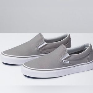 Light gray women’s slip on vans